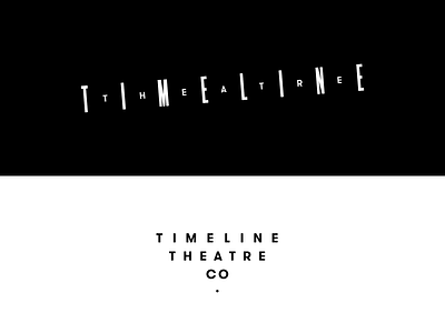 Timeline Theatre Company black branding business cards red theatre timeline typography white