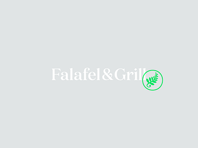 Falafel & Grill - The Taste of Lebanon ampersand branding cedar leaf domaine falafel grill lebanon