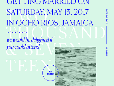Save The Date jamaica savethedate typography wedding
