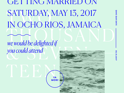 Save The Date jamaica savethedate typography wedding