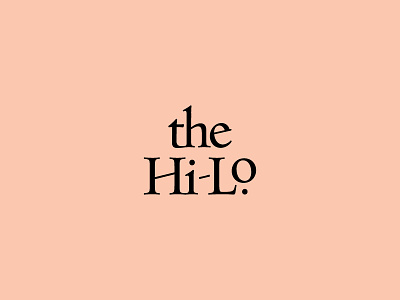 Hi-Lo branding custom hi lo logotype serif typography