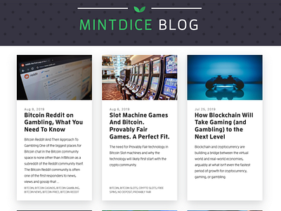 Bitcoin News Today & Gambling News MintDice Blog bitcoin bitcoin casino bitcoin dice bitcoin gambling bitcoin news bitcoin news today bitcoin slots casino news cryptocurrency news gambling news