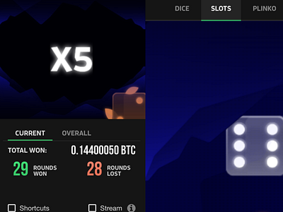 Bitcoin Slots Game Layout W/ Prize Multiplier Shown