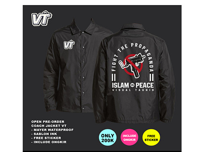 Coach Jacket Visual Tauhid design distrodakwah illustration jacket jacketdesign kaosdakwah muslim tshirtdesign visualtauhid