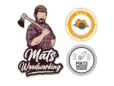 Woodworking Logo branding characterdesign illustration logo logodesign woodworking