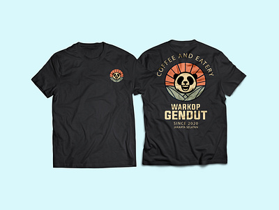 Warkop Gendut T-Shirt Black branding design illustration logo logodesign tshirtdesign typography