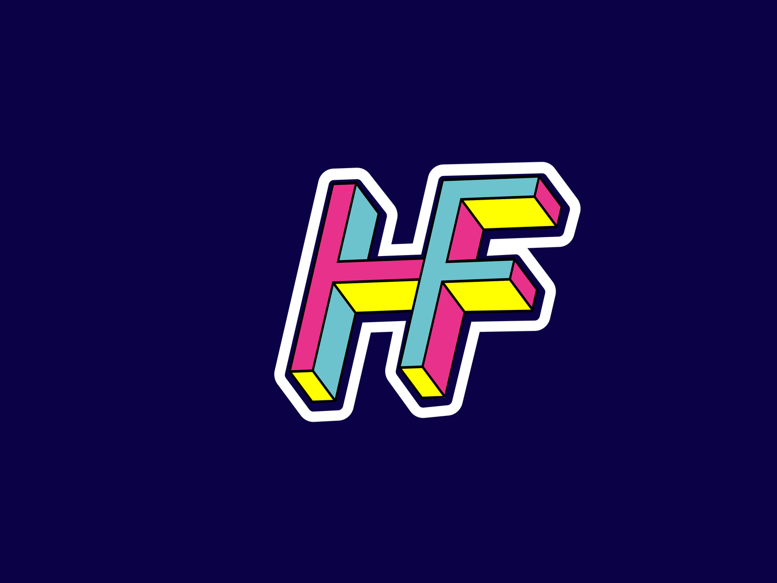 Premium Vector | Hf logo design vector illustration