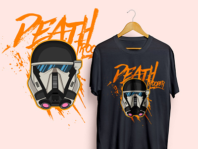 Death Trooper Vector Tshirt cartoon character design characterdesign cool fantasyart helmet illustration tshirt design tshirtdesign vectorart