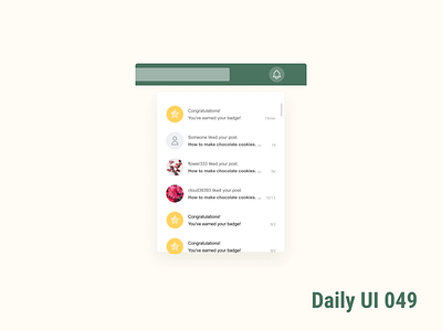 Dailyui 049 Notifications designs, themes, templates and downloadable ...