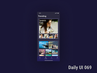 Daily UI Challenge 069 Trending 069 app daily ui dailyuichallenge trending ui