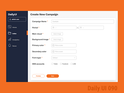 Daily UI 090 Create New