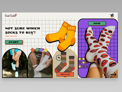 Cool Socks website branding design graphic design ui ux