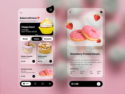Bakery app 🧁 app branding design ui ux
