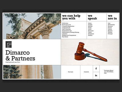 Website for international law firm in Italy branding design landing ui ux website