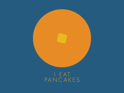 Pancakes breakfast butter deco futura shapes syrup vector vibration