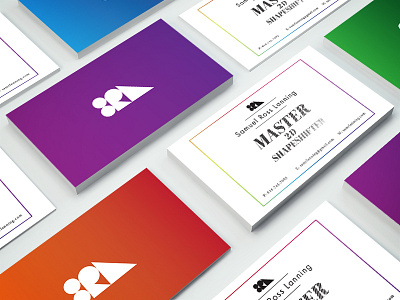 Sam | Business Cards brand business card color digital gradient graphic design identity paper