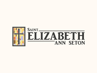 St Elizabeth Seaton Logo branding church cross glass graphic design identity logo