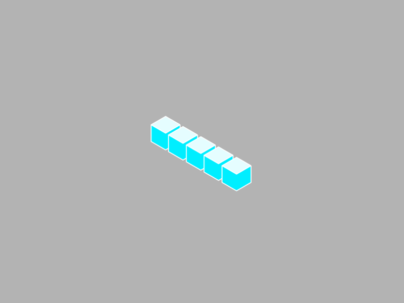 Loading... animation block blue cube simple