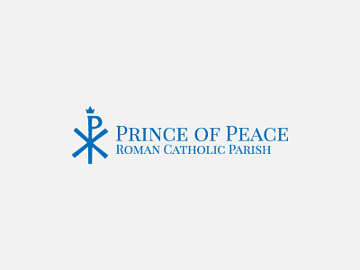 Prince of Peace catholic chi rho church logo typography