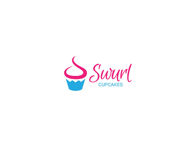 Daily Logo 18/50 - Cupcake Logo blue brand cupcake daily logo challenge food pink