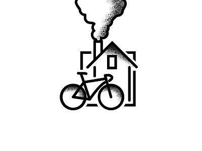 Cozy Home bike black and white graphic design home illustration texture