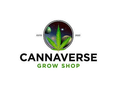 Cannaverse Grow Shop branding cannabis design logo space