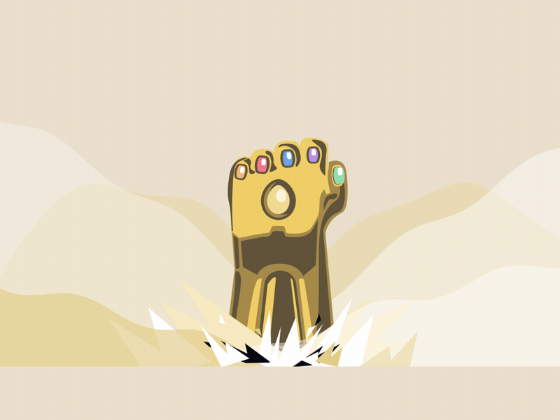 Infinity Gauntlet 2d after effect animation design gauntlet gif illustration infinity gauntlet infinity war marvel motion thanos
