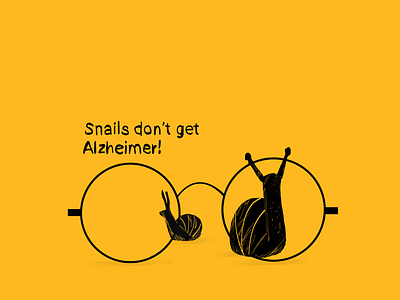 Snails don't get Alzheimer! artvector character character design design graphic design illustration vector