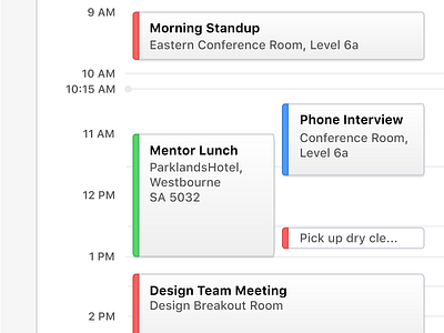 Piece of a plannner planner shedule ui ux