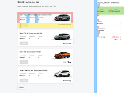 Rent & smile Interface