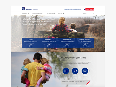 Personal work "Axa landing page"