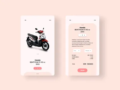 Sewa Motor App graphic design mobile app design mobileapp rental app sewa motor ui uidesign uiux uiuxdesign