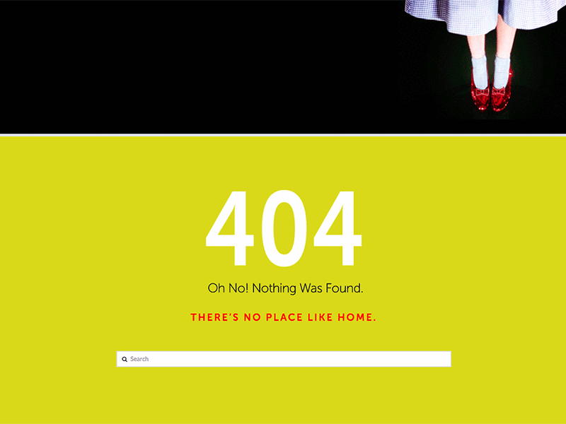 404 Page / Wizard of Oz themed 404 404 error branding color design error page unique 404 wizard of oz