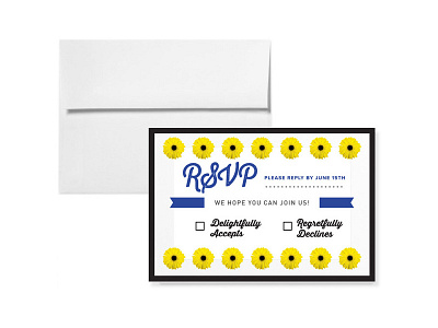 RSVP Design color flower design rsvp rsvp card wedding