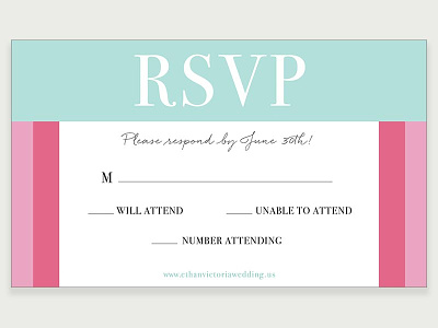 RSVP Card Design event print response rsvp wedding