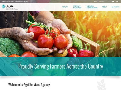 Hero Design Concept agriculture concept farmer hero homepage web design website