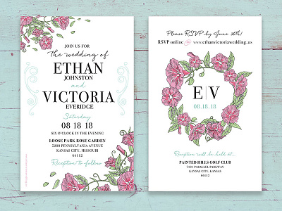Wedding Invitation Design event design event invitation floral invitation print wedding wedding invitation