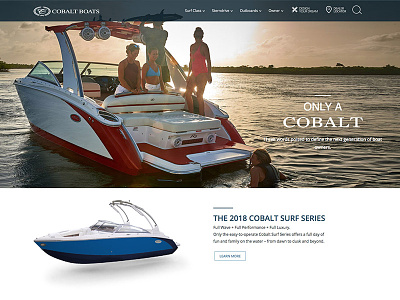 Cobalt Boats Website development ux design website website design wordpress