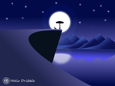 Night Seen illustration graphic design