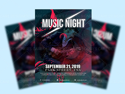 Flyer design for music night dcaregraphic designerscare event flyer flyer design marketing material design music night flyer print ready