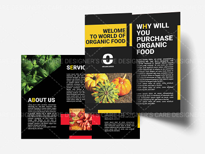 Trifold Brochure design attractive black and yellow brochure design marketing material design print ready trifold trifold brochure