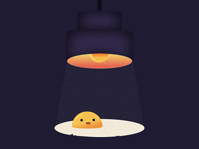 Lamp light and egg! dark design egg illustration lamp light night sketchapp uidesigner uxdesigner yolk