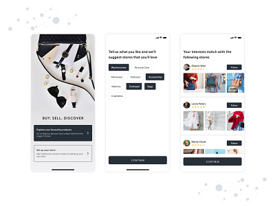 What happens after sign up? buy buyer e commerce platform interests mobile application online stores seller sellers sketchapp social media uidesigner users uxdesigner