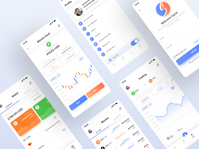 Concept Mobile App - Cryptocurrency Market app clean crypto design interface iphone market mobile mobile app mobile design mobile ui ui uiux