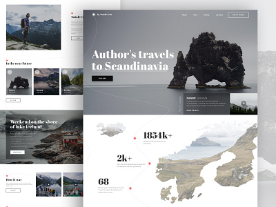 Concept homepage - “Author’s travels to Scandinavia”