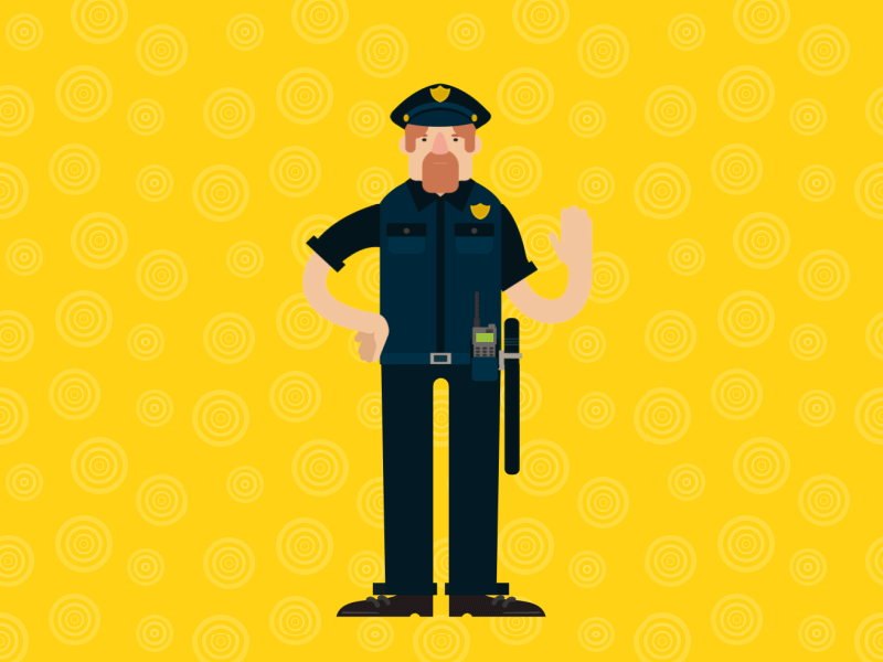 Policeman character.gif app application character flap game gif illustration kids mixjam police