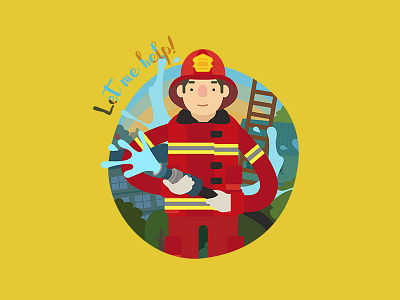 Firefighter app application character fire firefighter fireman flap game kids mixjam