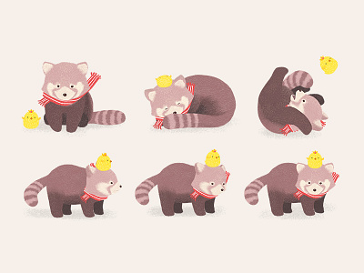 Roo&Pibi animal app application chick cute flap game kids lesser panda lovely roo