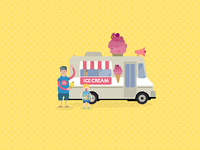 Ice cream food truck app cosmic paul flap food food truck ice cream illustration joyflap kids