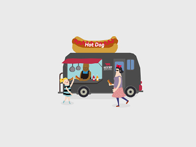 Hot dog food truck app cosmic paul flap food food truck hot dog illustration kids